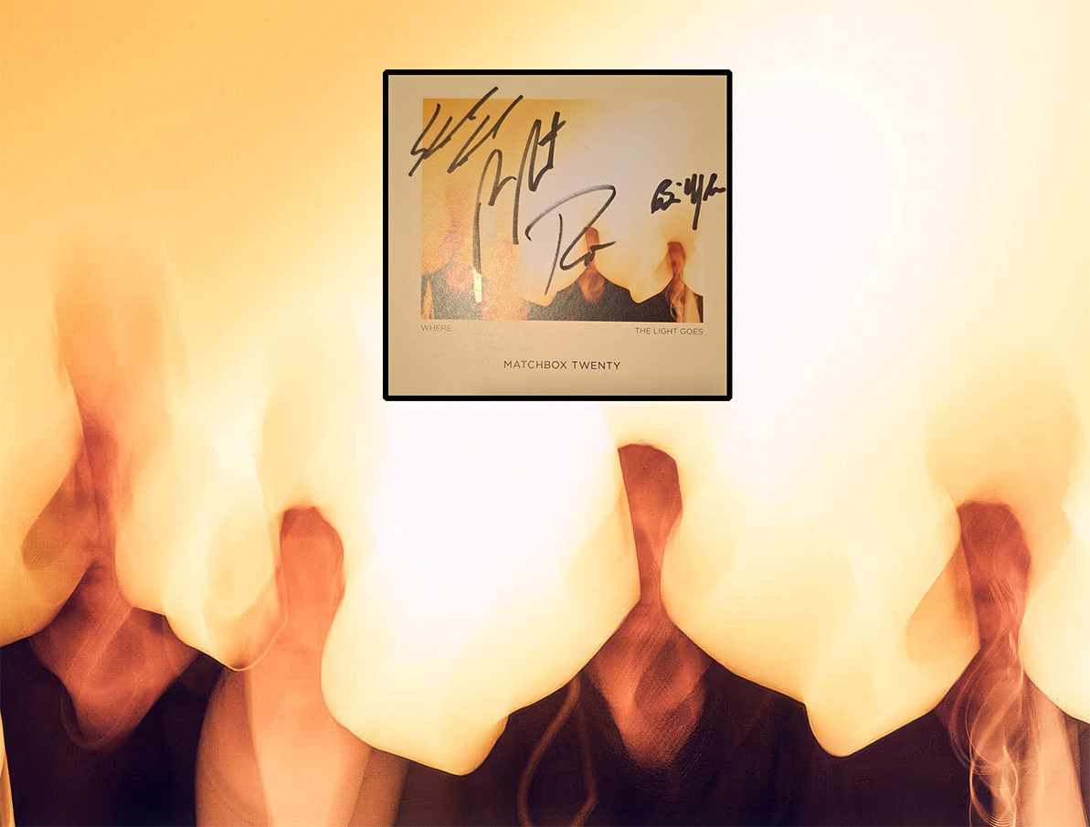 $45 / MATCHBOX 20 Custom 12×16 inch Mats for ‘Where The Light Goes’ Signed CD Insert