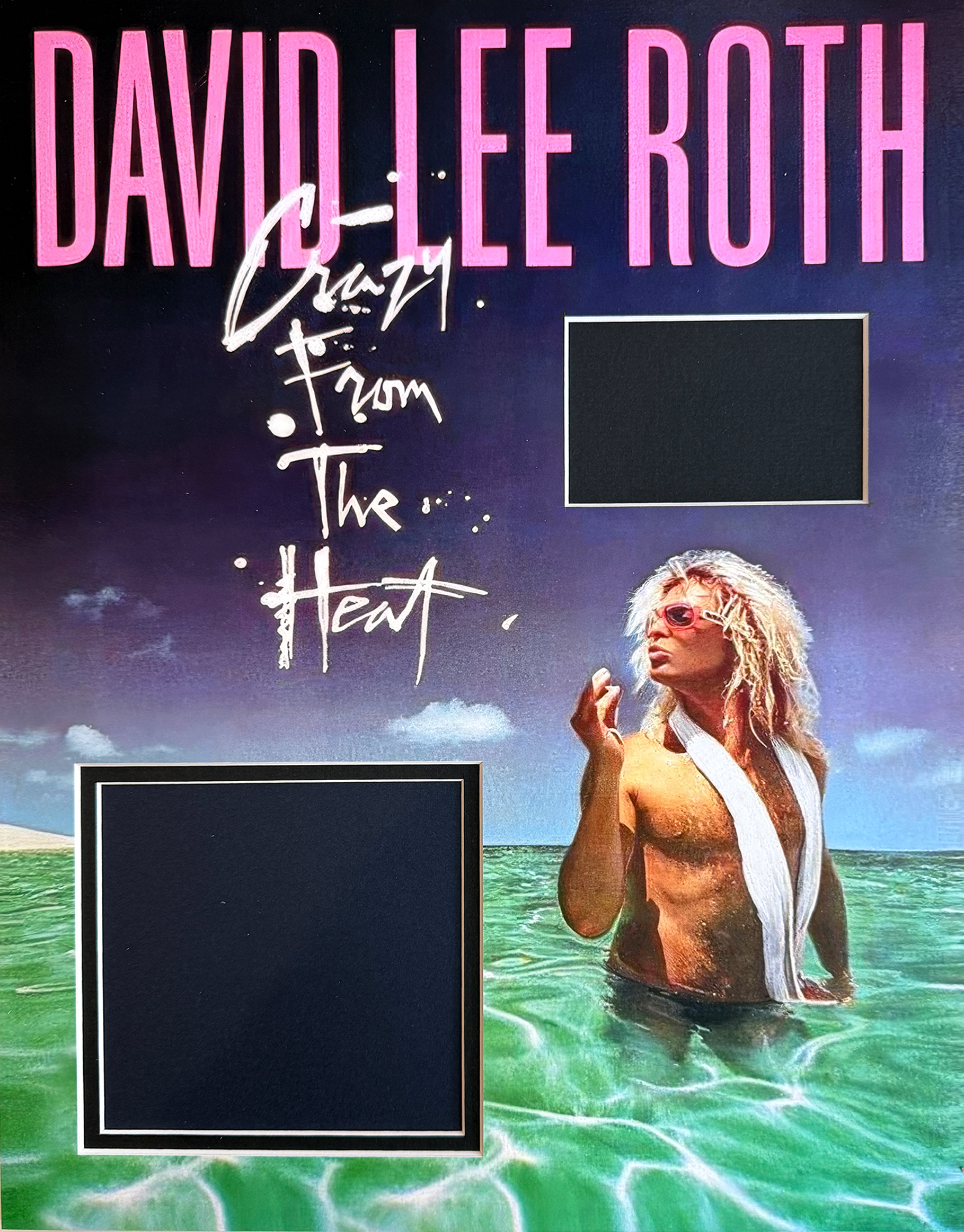 DAVID LEE ROTH Custom 12×16 inch ‘Crazy From The Heat’ Mat for CD or Cut Autographs