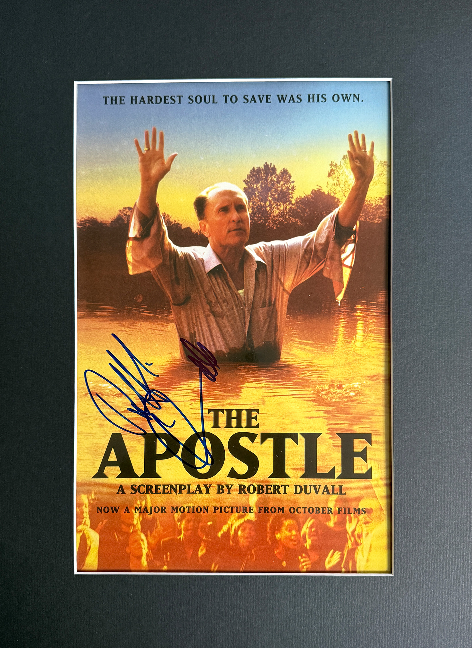 $98 / ROBERT DUVALL autographed 8X12 APOSTLE photo with custom 12×16 inch mat book
