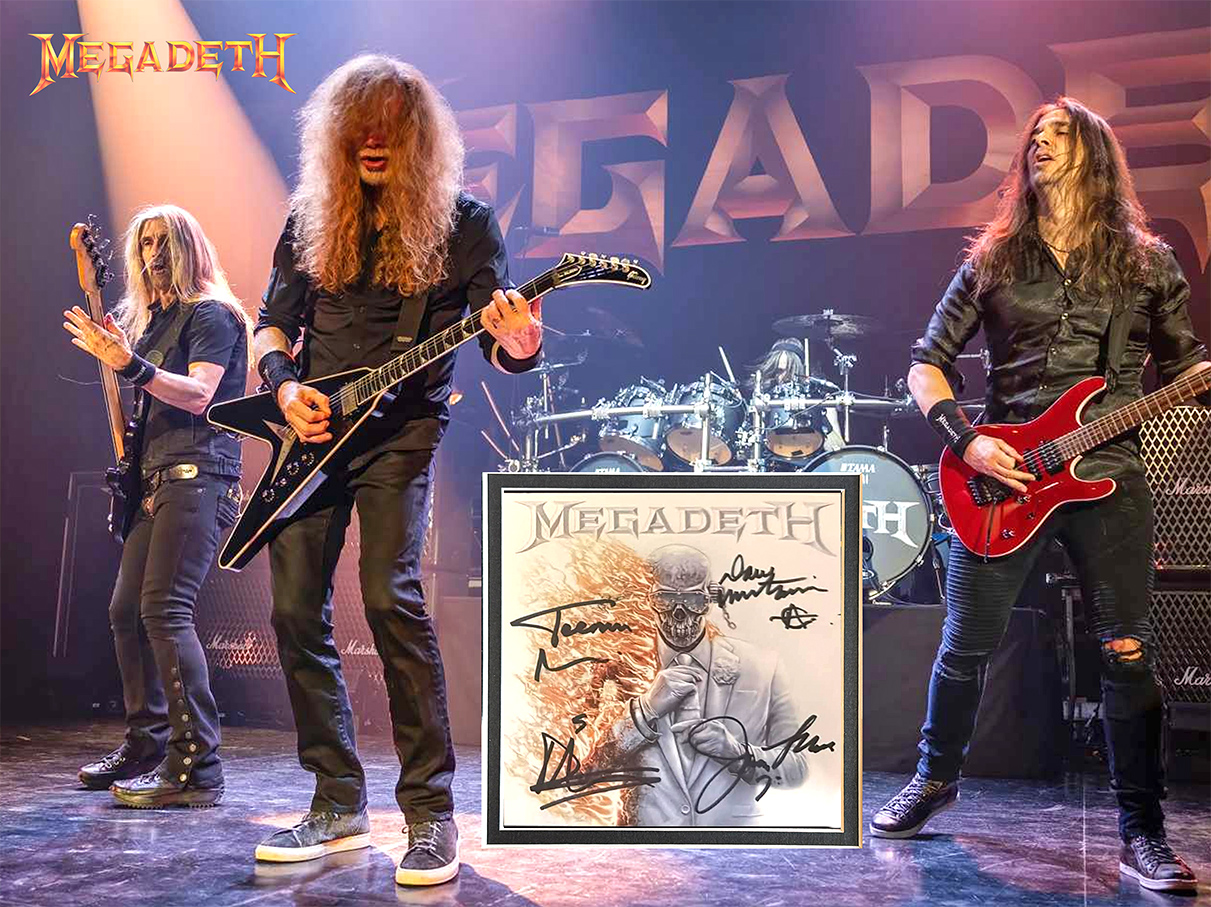 $45 / MEGADETH Custom 12×16 inch Mat for YOUR Band Signed CD Insert