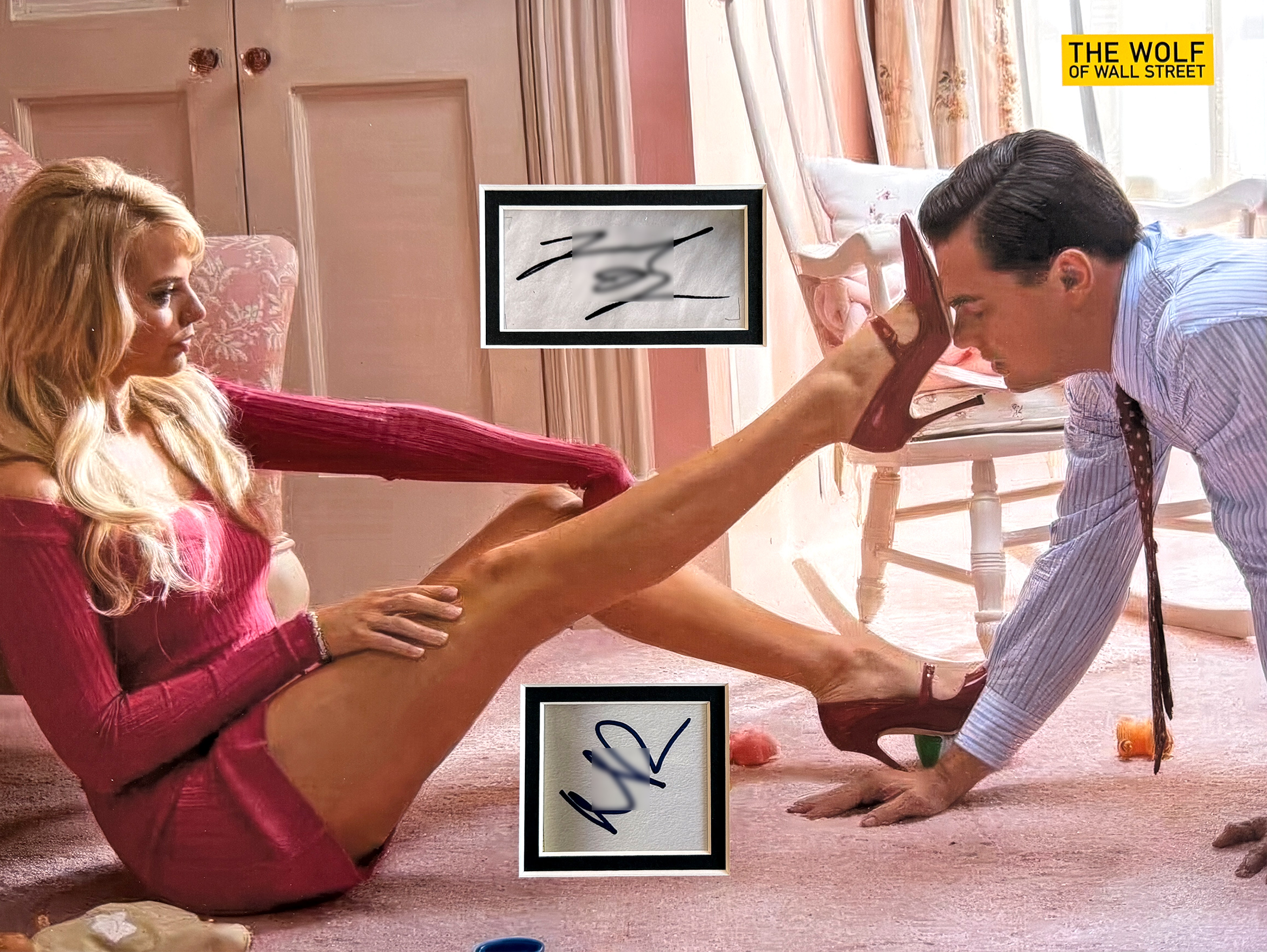 WOLF OF WALL STREET custom 12×16 mat for Margot and Leo cut autographs