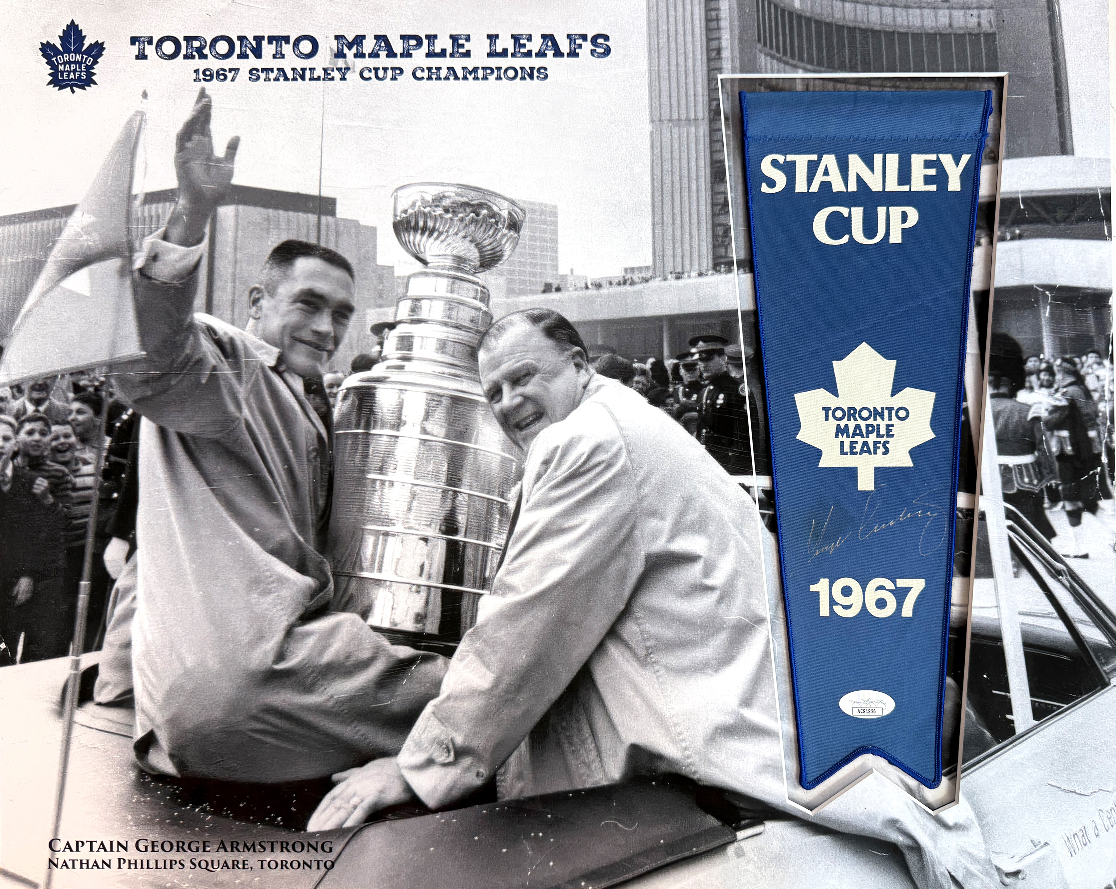 Toronto Maple Leafs Custom 16×20 inch Mat for Signed mini 1967 Stanley Cup Banner