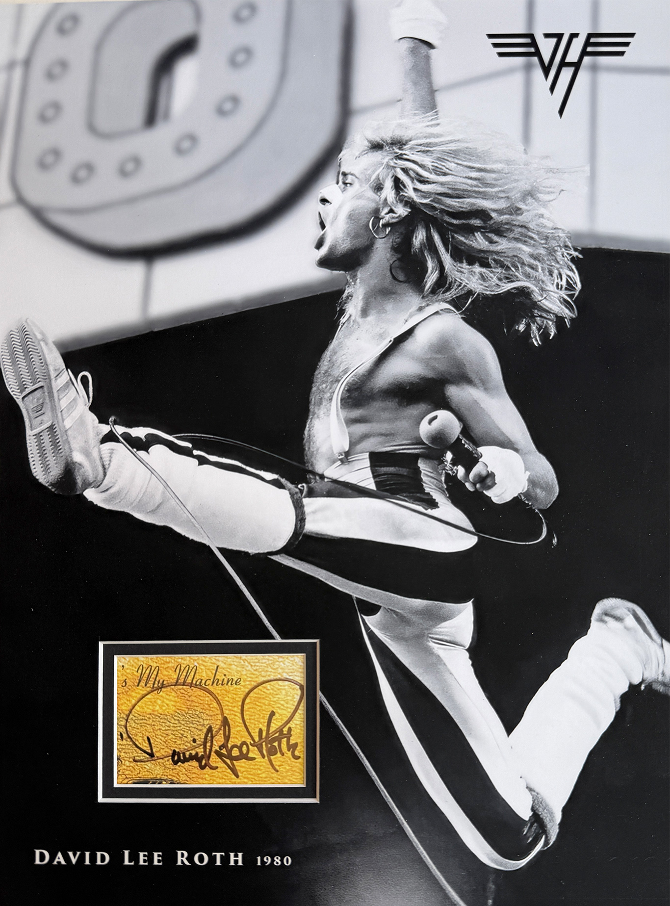 DAVID LEE ROTH Custom 12×16 inch Van Halen Mat for Signed CD Cut