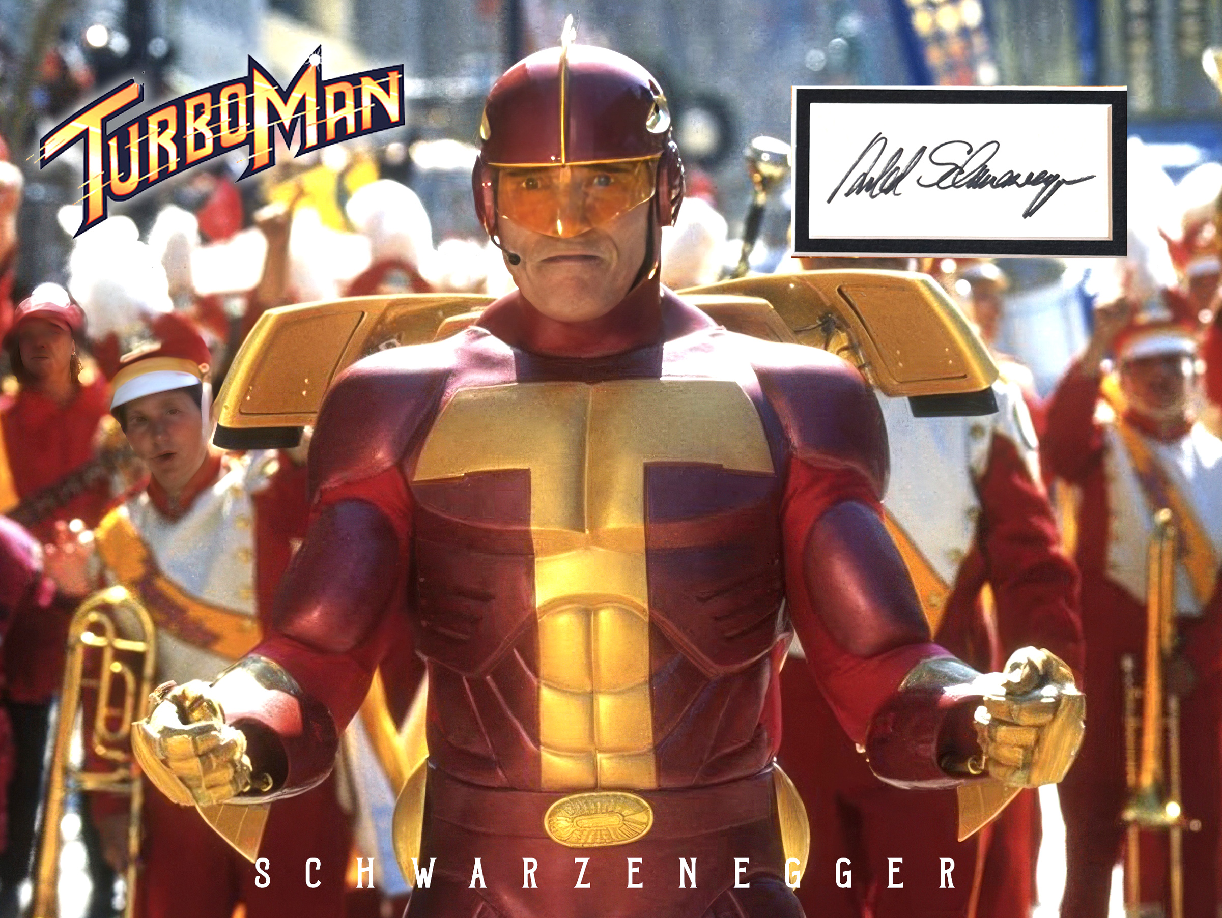 TURBO MAN Custom 12×16 inch Mat for ARNOLD Book Page Autograph