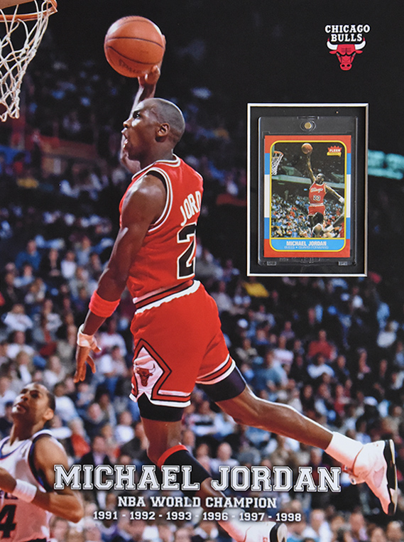 MICHAEL JORDAN custom 12×16 mat for encapsulated REPLICA rookie card