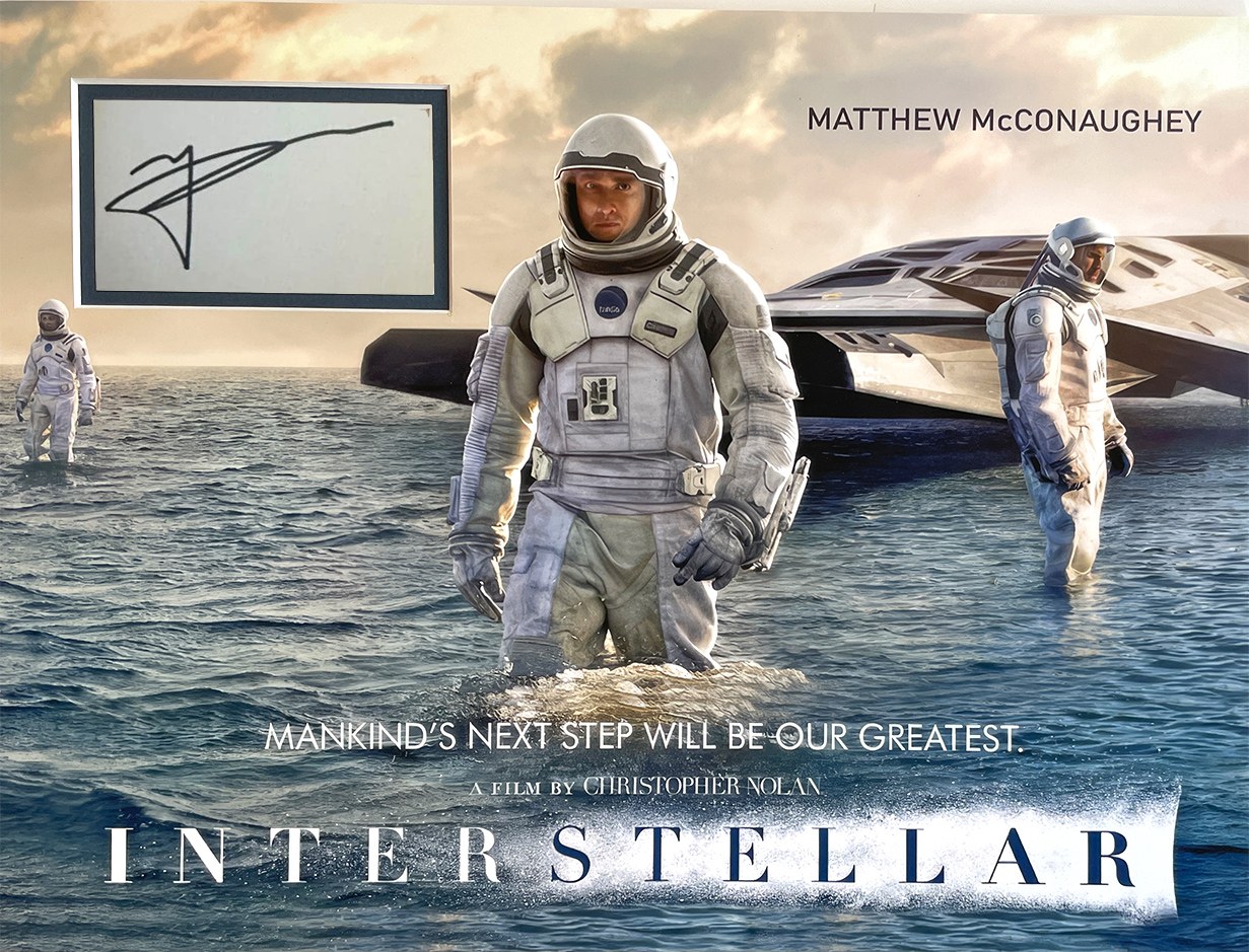MATTHEW McCONAUGHEY Custom 12×16 inch Mat for Signed Book Page