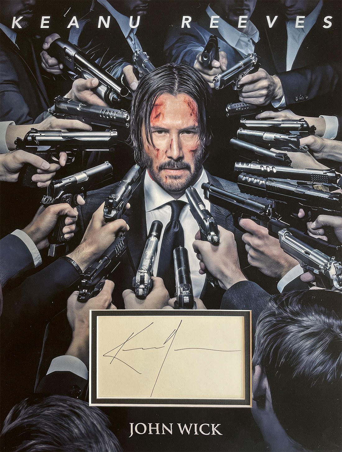 KEANU REEVES Custom 12×16 inch JOHN WICK Mat for Signed Book Page