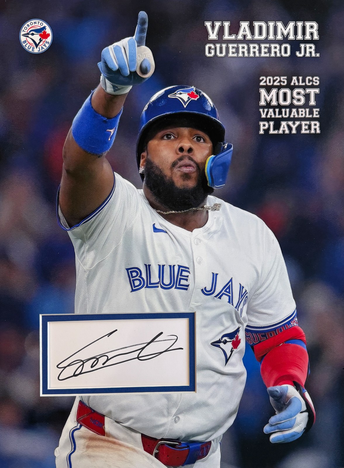 VLADIMIR GUERRERO JR. Custom 12×16 inch Mat for Signed Blue Jays Postcard