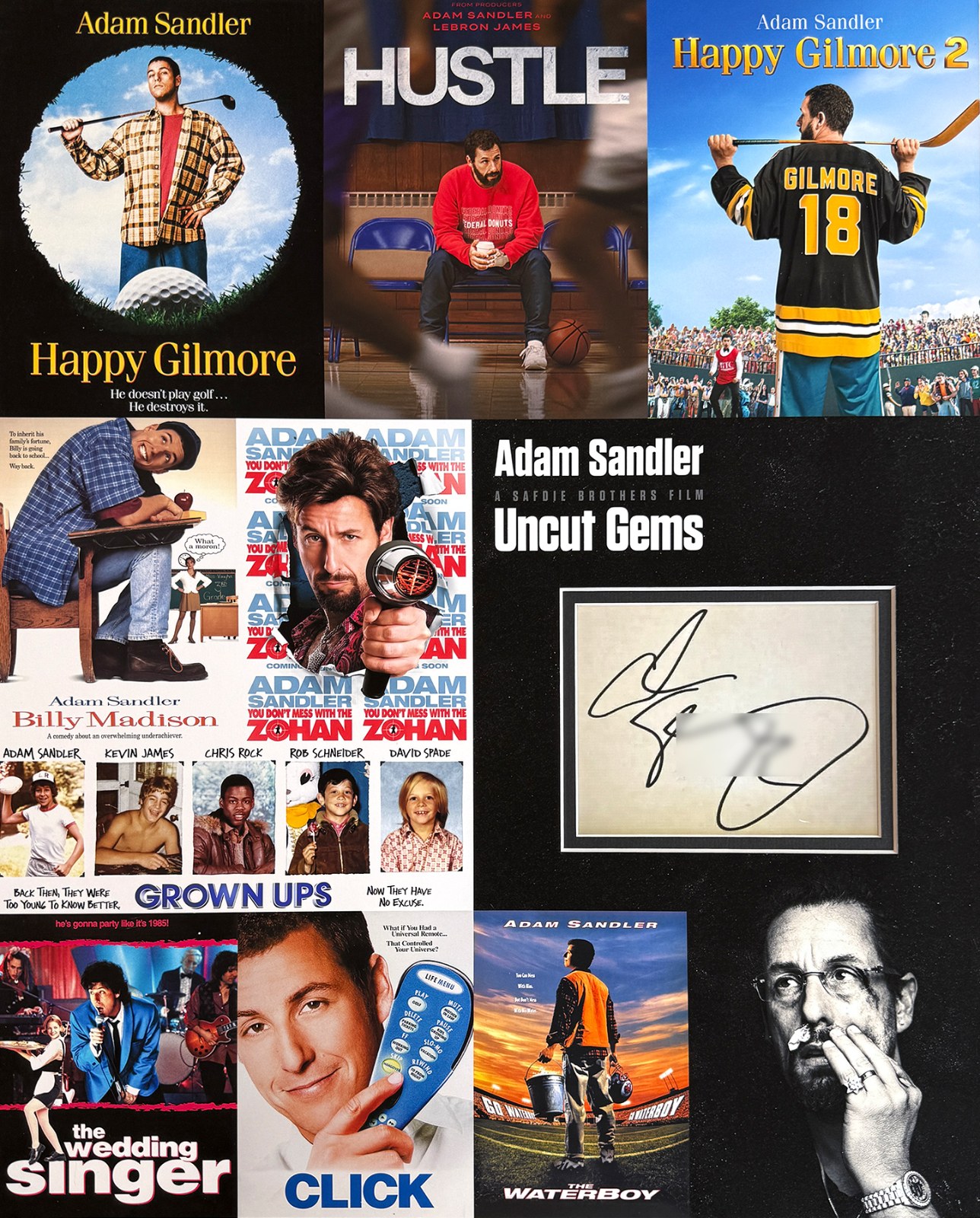 ADAM SANDLER Custom 16×20 inch Mat for Signed Index Card