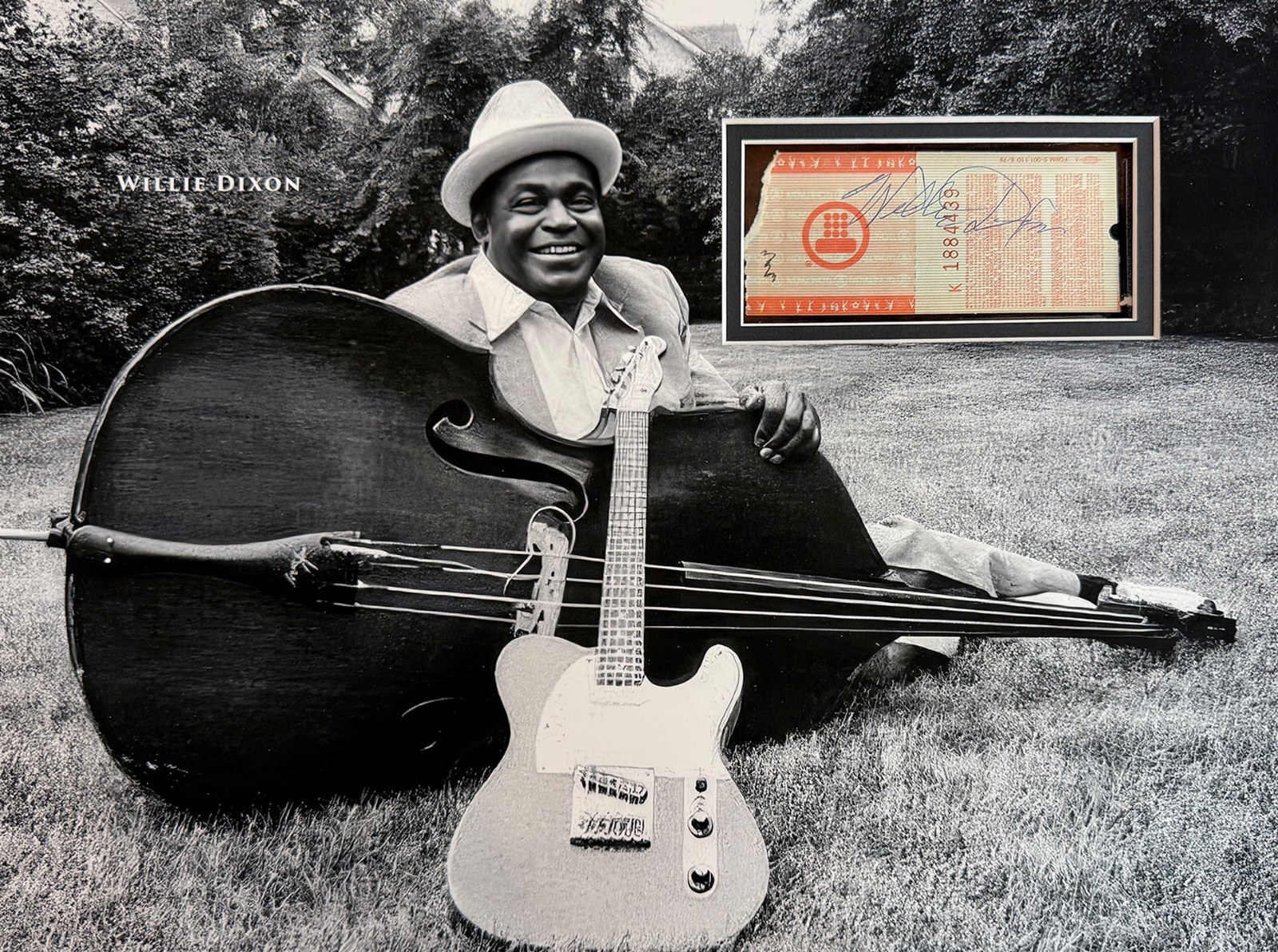WILLIE DIXON Custom 12×16 inch Mat for Signed Vintage Concert Ticket