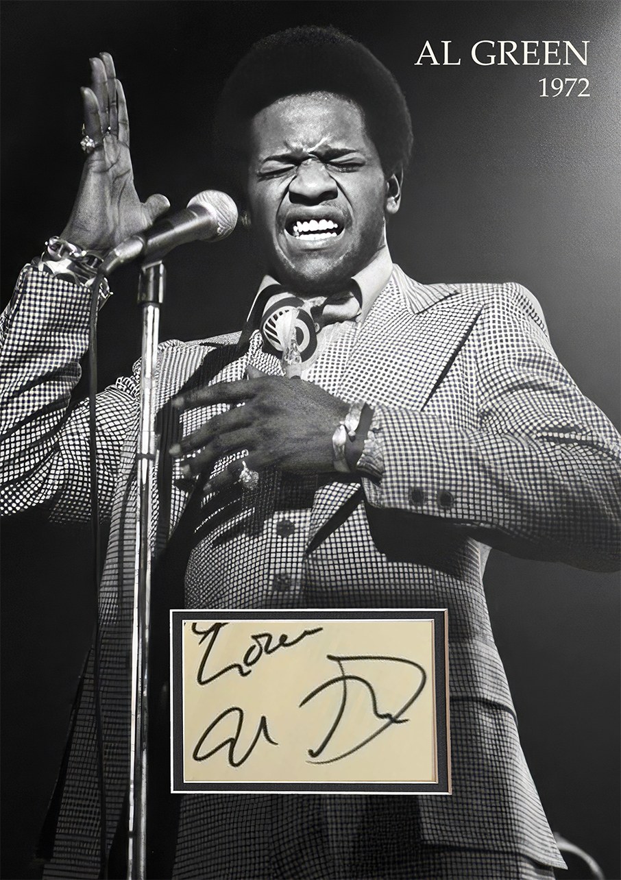 AL GREEN Custom 12×16 inch SOUL Mat for Signed & Inscribed Book Page Autograph