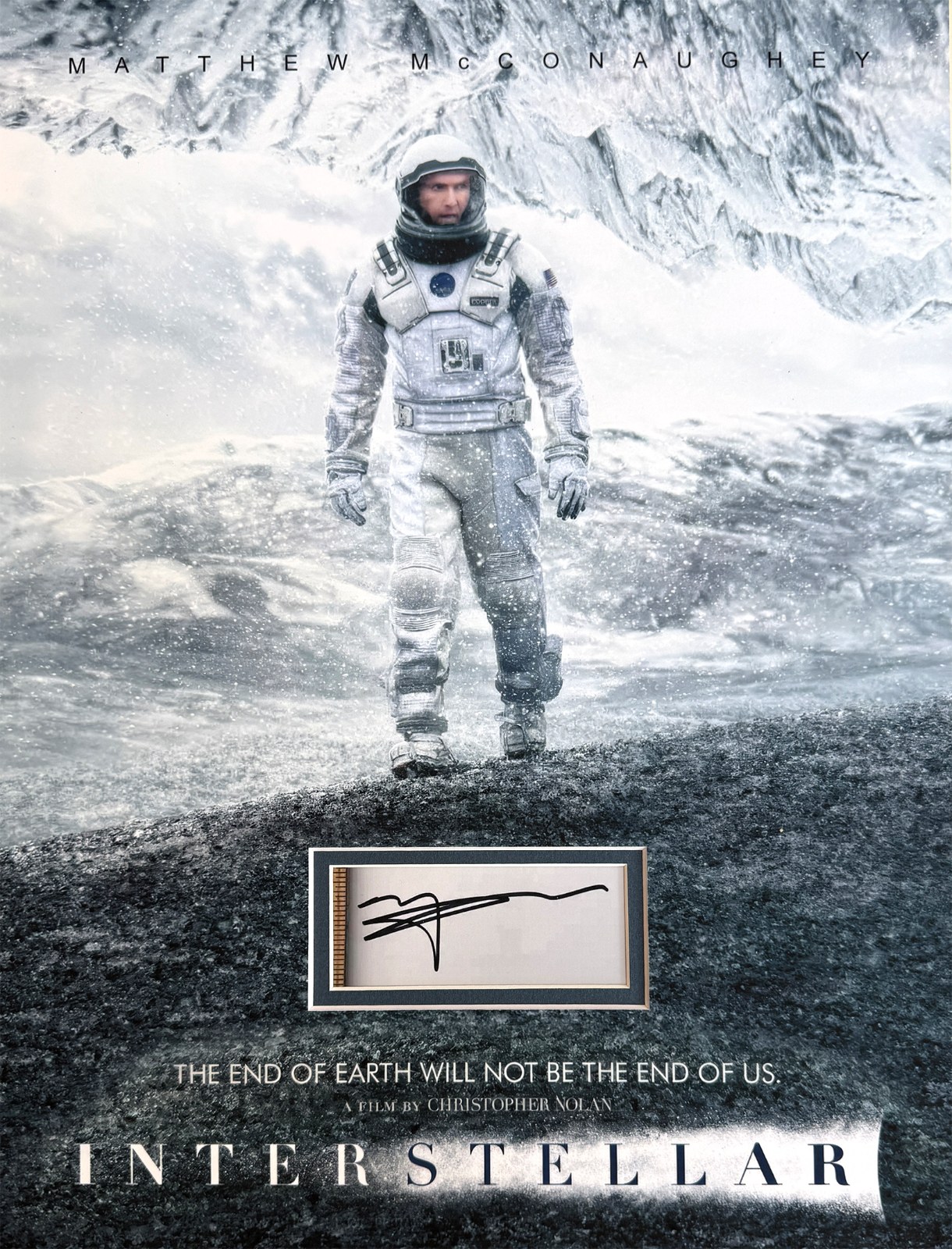 INTERSTELLAR Custom 12×16 inch Mat for MATTHEW McCONAUGHEY Signed Book Page Cut