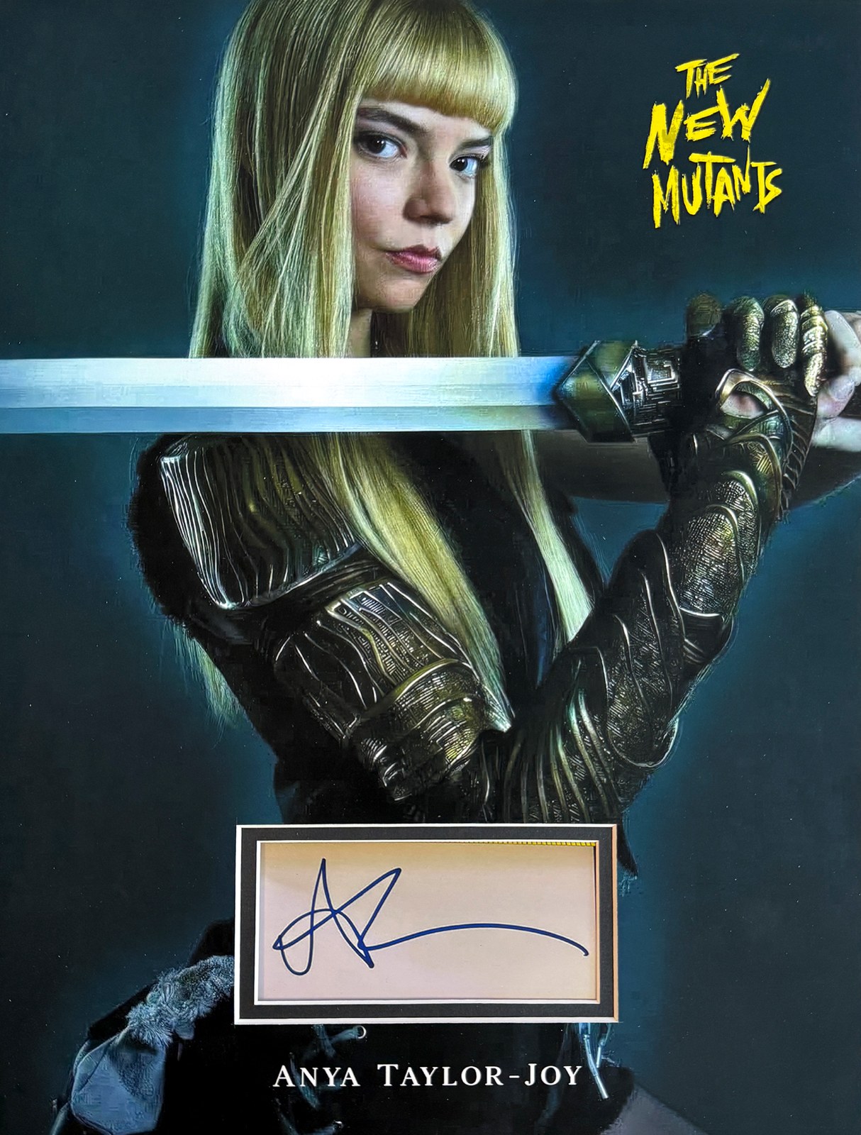 THE NEW MUTANTS Custom 12×16 inch Mat for ANYA TAYLOR-JOY Signed Index Card Cut