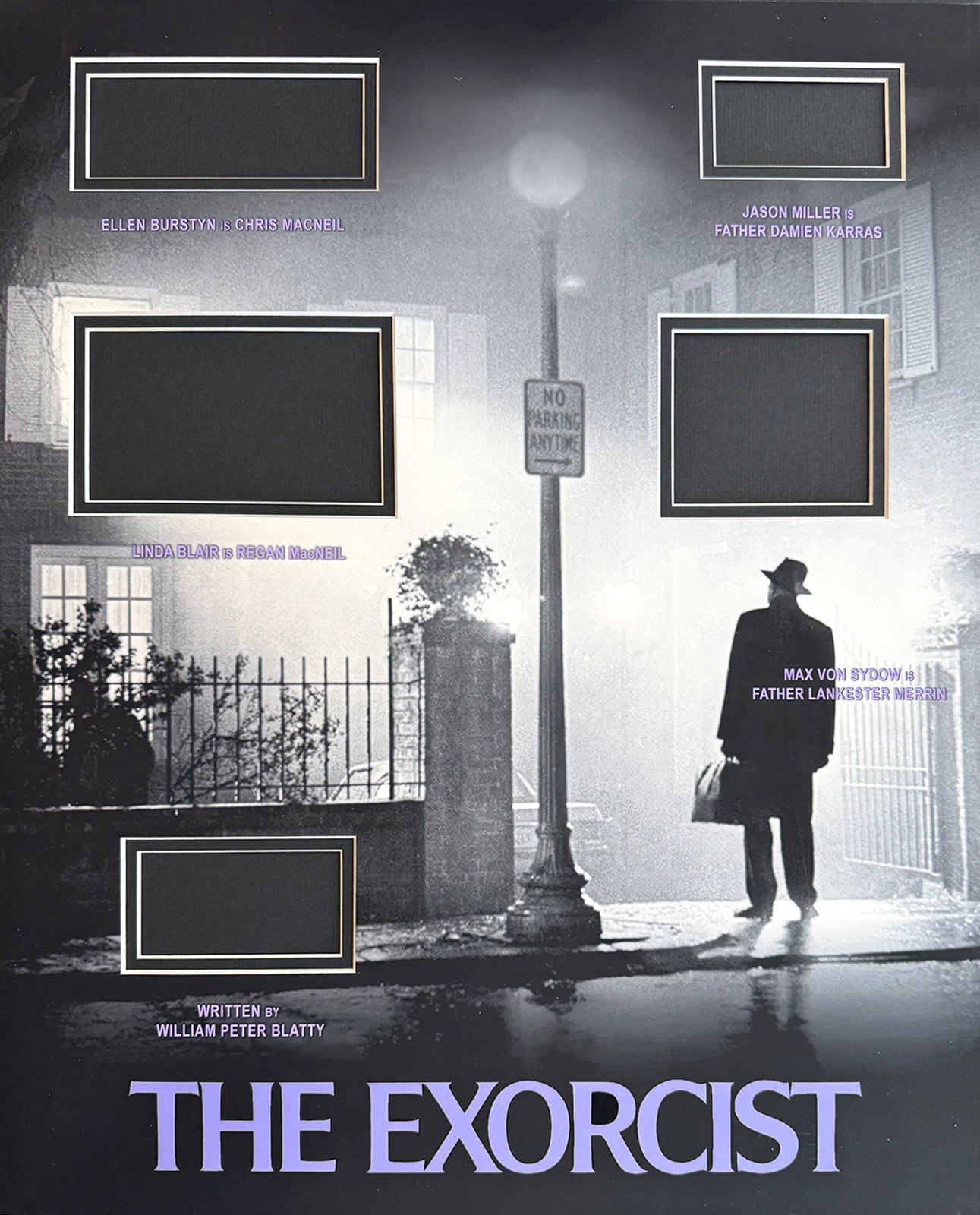 THE EXORCIST Custom 16×20 Mat for Five Cast Signed Index Cards