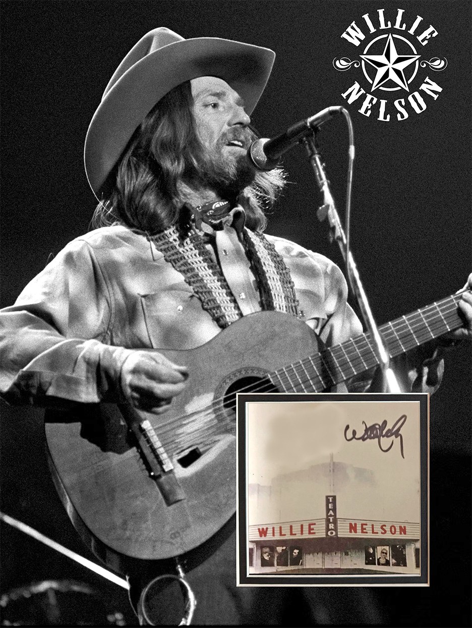 WILLIE NELSON Custom 12×16 inch Mat for Signed Teatro CD Cover