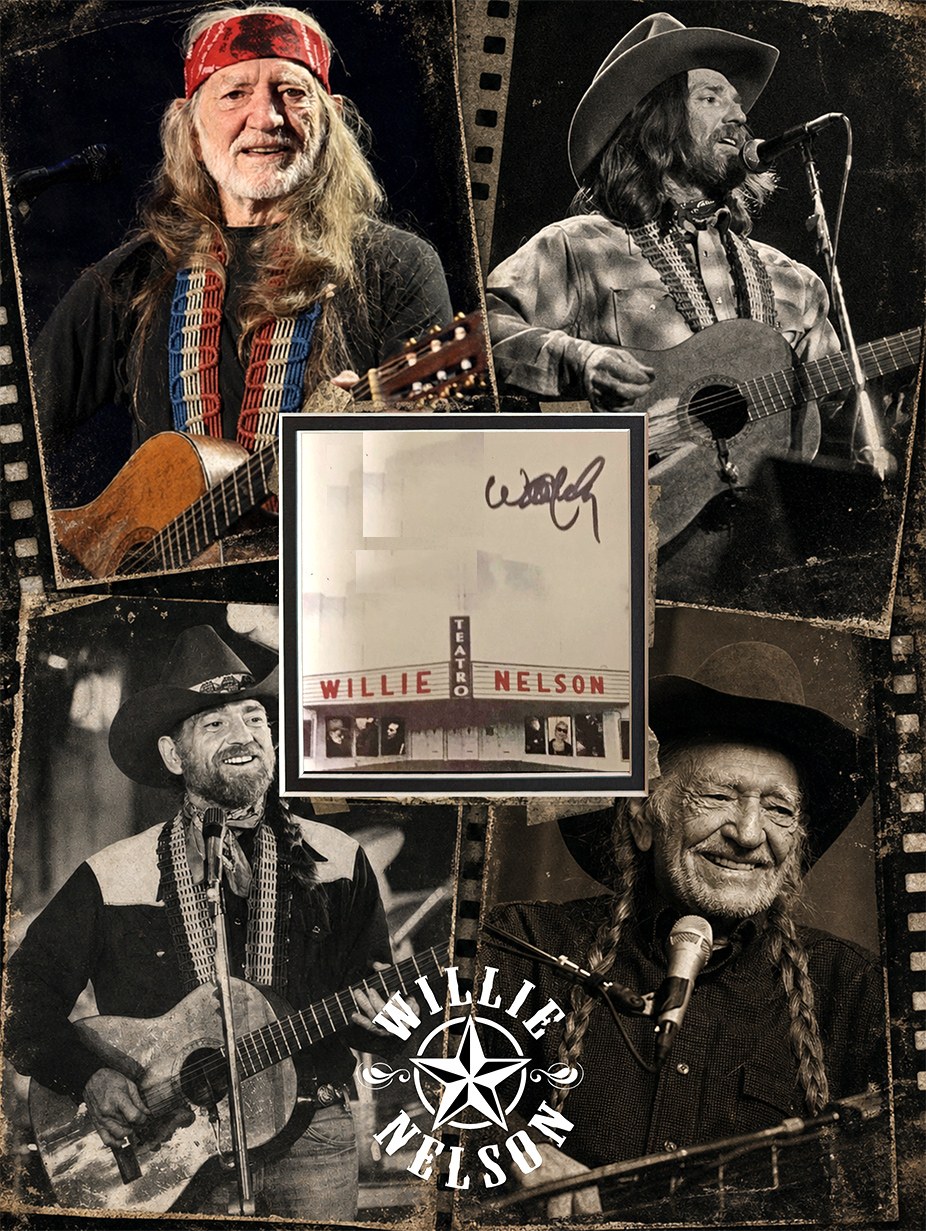 WILLIE NELSON Custom 12×16 inch SCRAPBOOK STYLE Mat for Signed CD Cover
